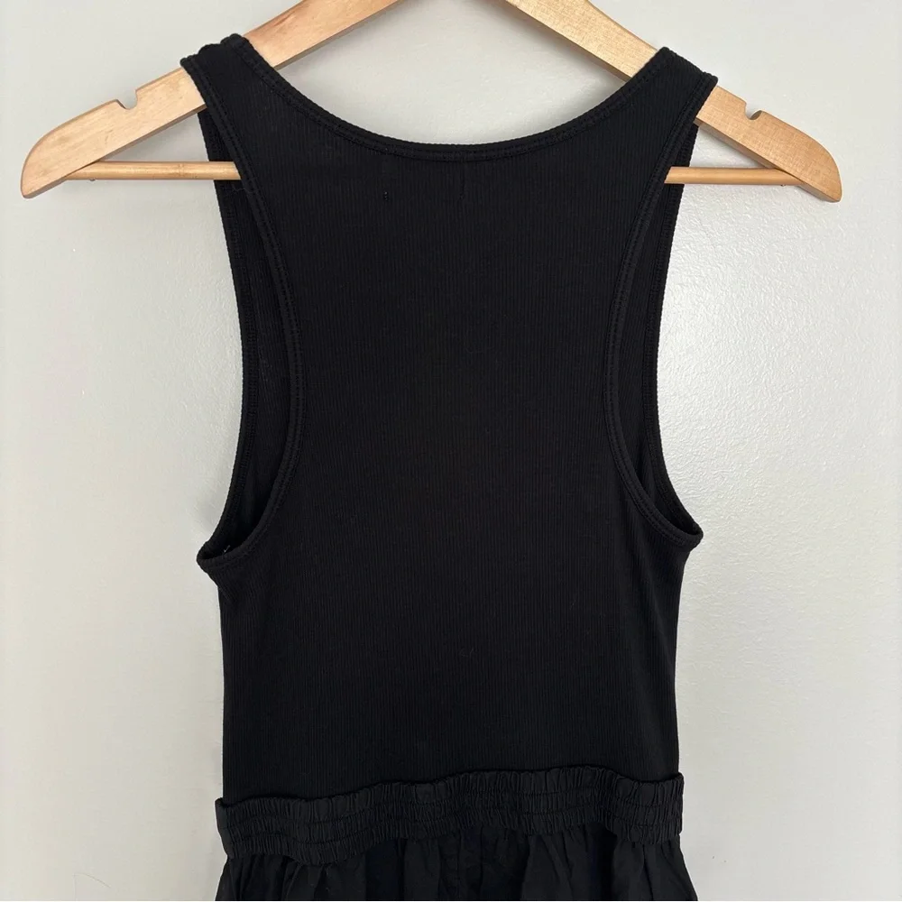 NWOT Nation Ltd Sadelle Black Stretch Cotton Midi Dress Size M
